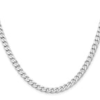 Sterling Silver Rhodium-Plated Curb Chain Necklace 5.7mm