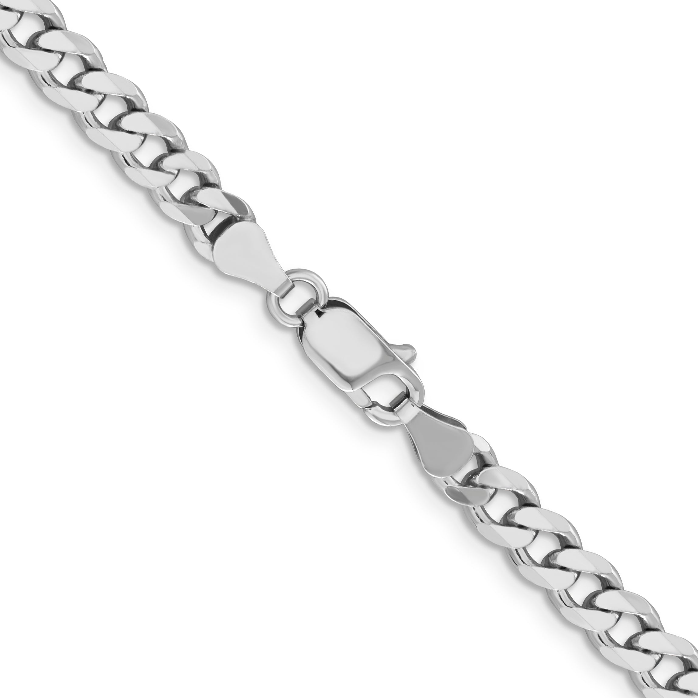 Sterling Silver Rhodium-Plated Curb Chain Necklace 5.7mm