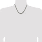 Sterling Silver Antiqued 6.5mm Curb Chain