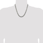 Sterling Silver Antiqued 6.5mm Curb Chain