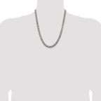Sterling Silver Antiqued 6.5mm Curb Chain