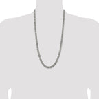 Sterling Silver Antiqued 6.5mm Curb Chain