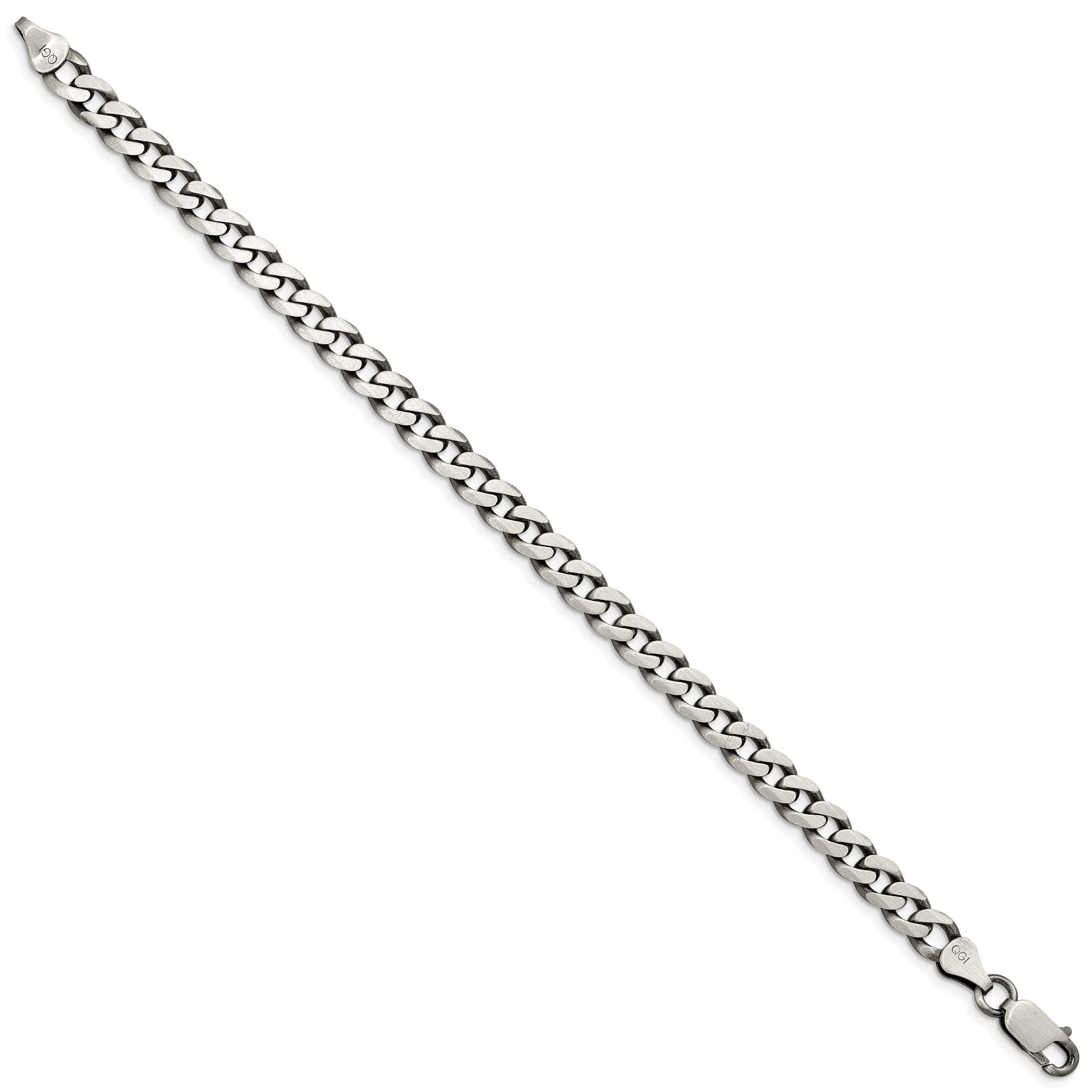 Sterling Silver Antiqued 6.5mm Curb Chain Secondary image