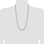 Sterling Silver Rhodium-plated 6.5mm Curb Chain