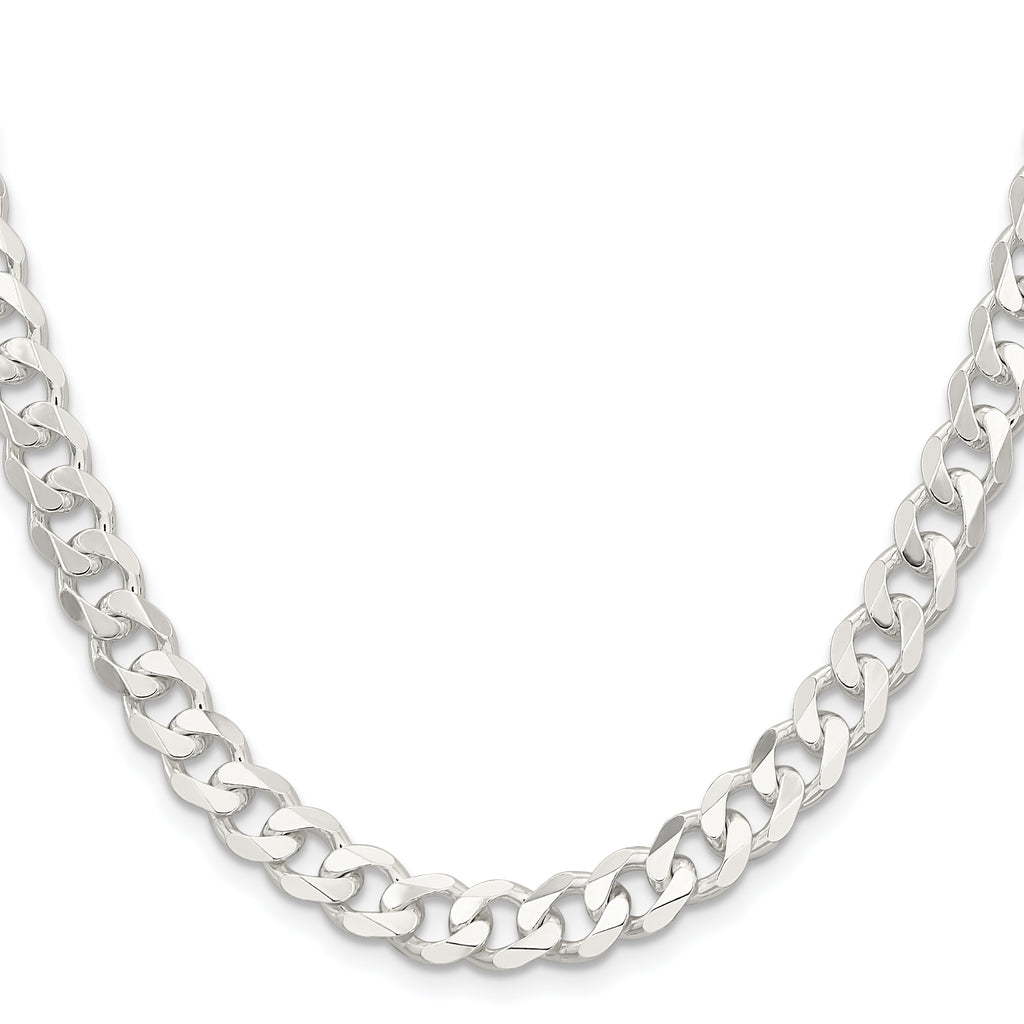 Sterling Silver Curb Chain Necklace 7.5mm