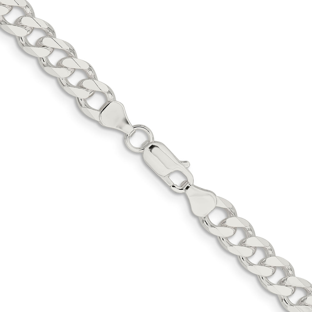 Sterling Silver Curb Chain Necklace 7.5mm