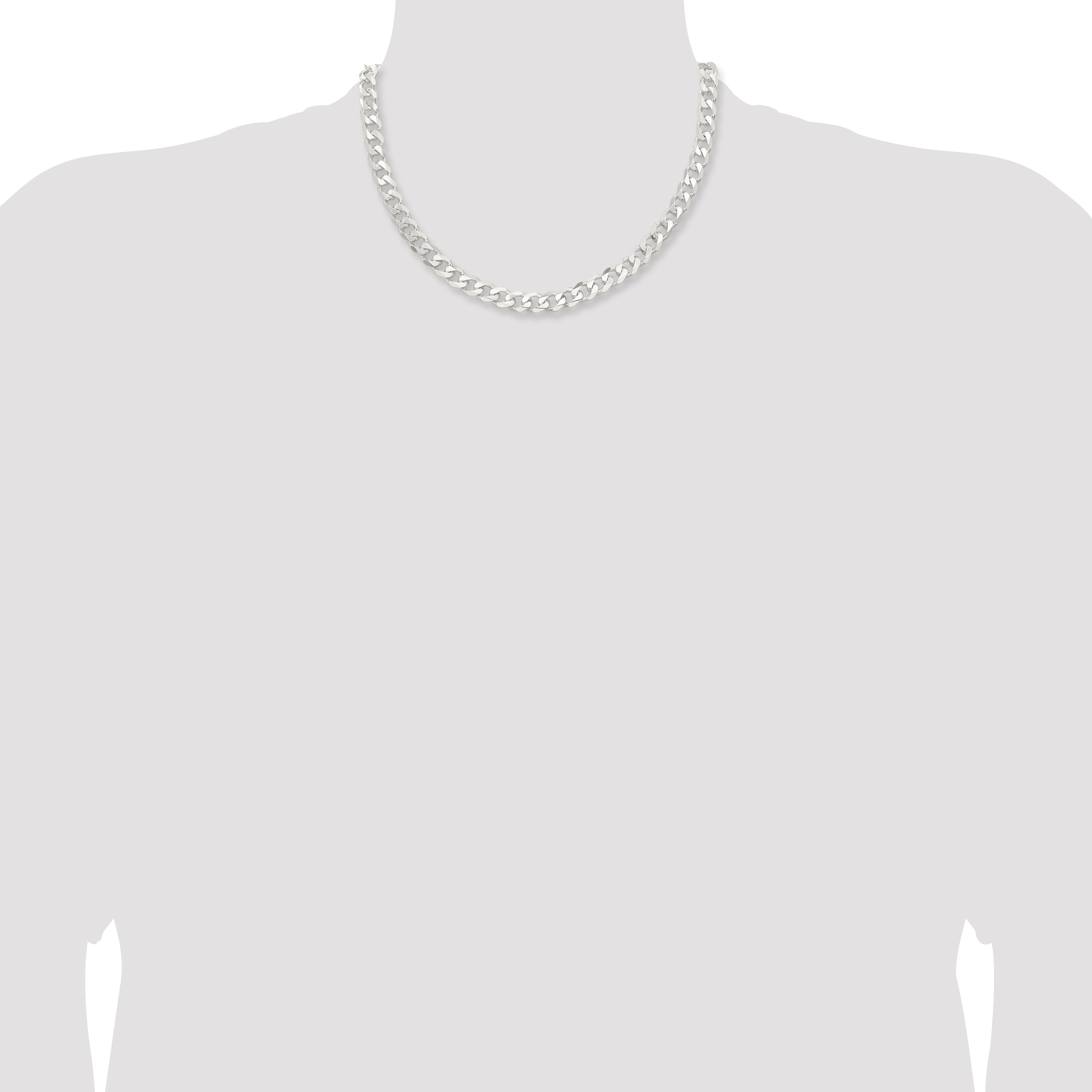 Sterling Silver 7.5mm Curb Chain Secondary image