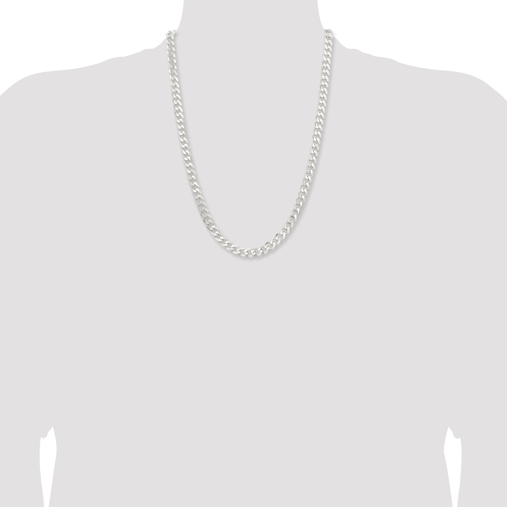 Sterling Silver 7.5mm Curb Chain