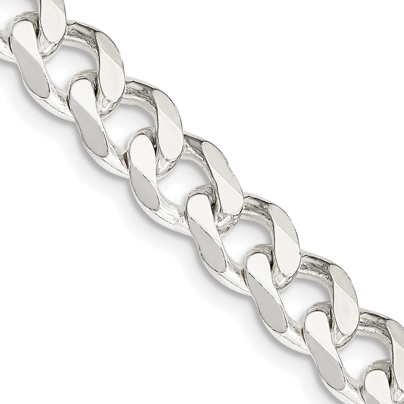 Sterling Silver Curb Chain Necklace 7.5mm Main image