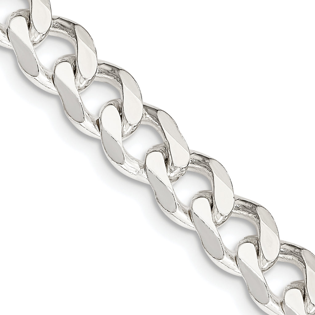 Sterling Silver Curb Chain Necklace 7.5mm
