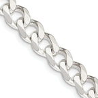 Sterling Silver Curb Chain Necklace 7.5mm
