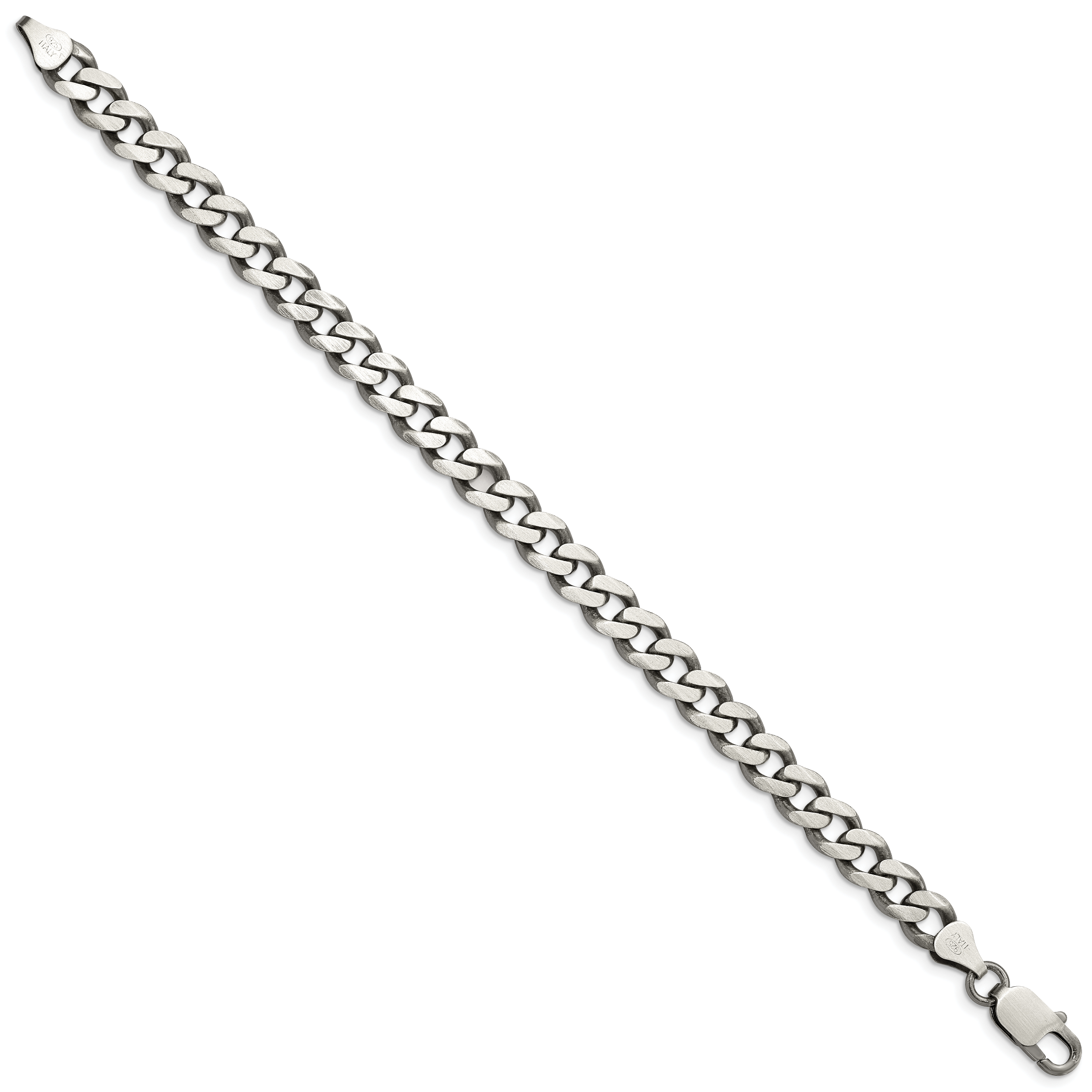 Sterling Silver Curb Chain Bracelet 7.5mm Secondary image