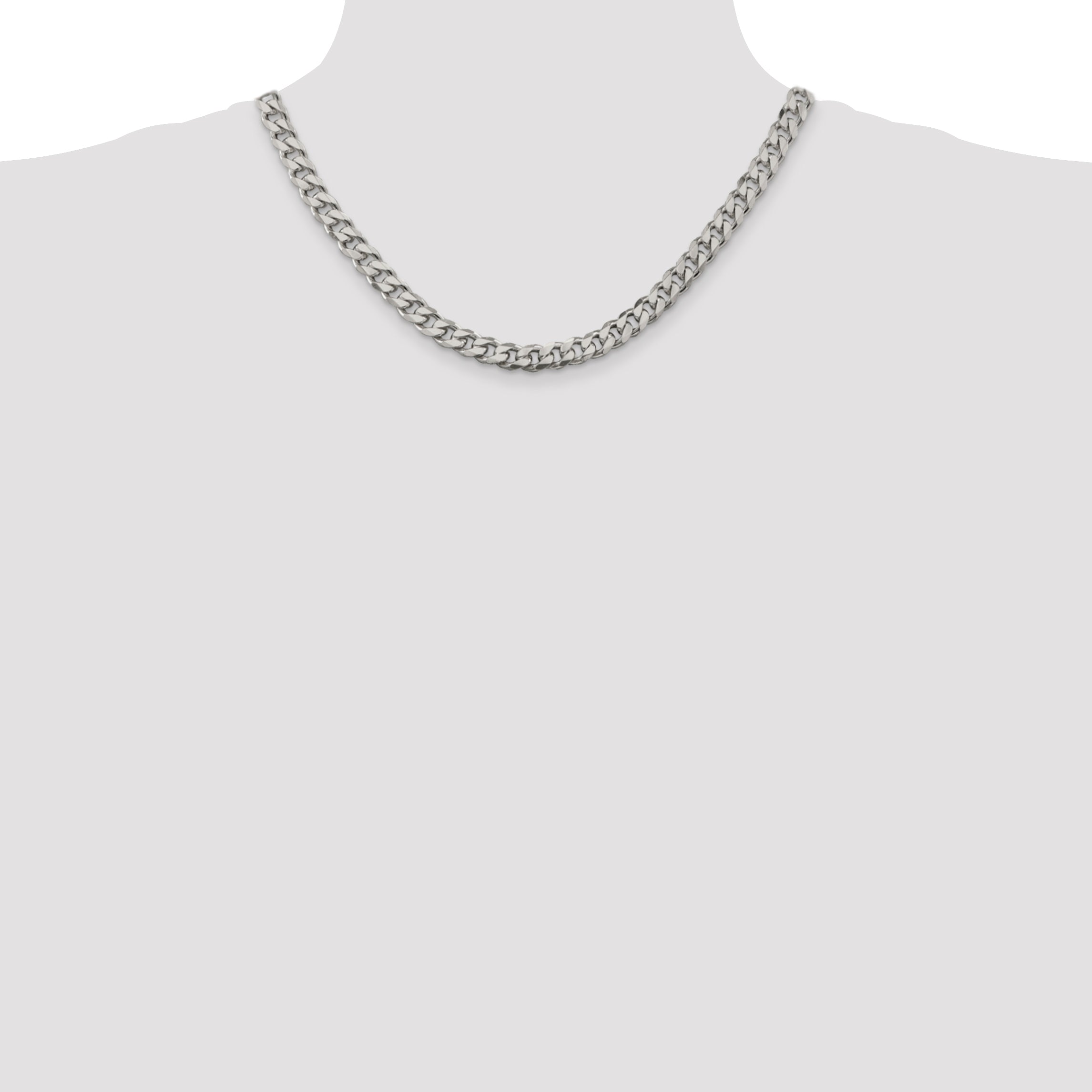 Sterling Silver 8.3mm Curb Chain