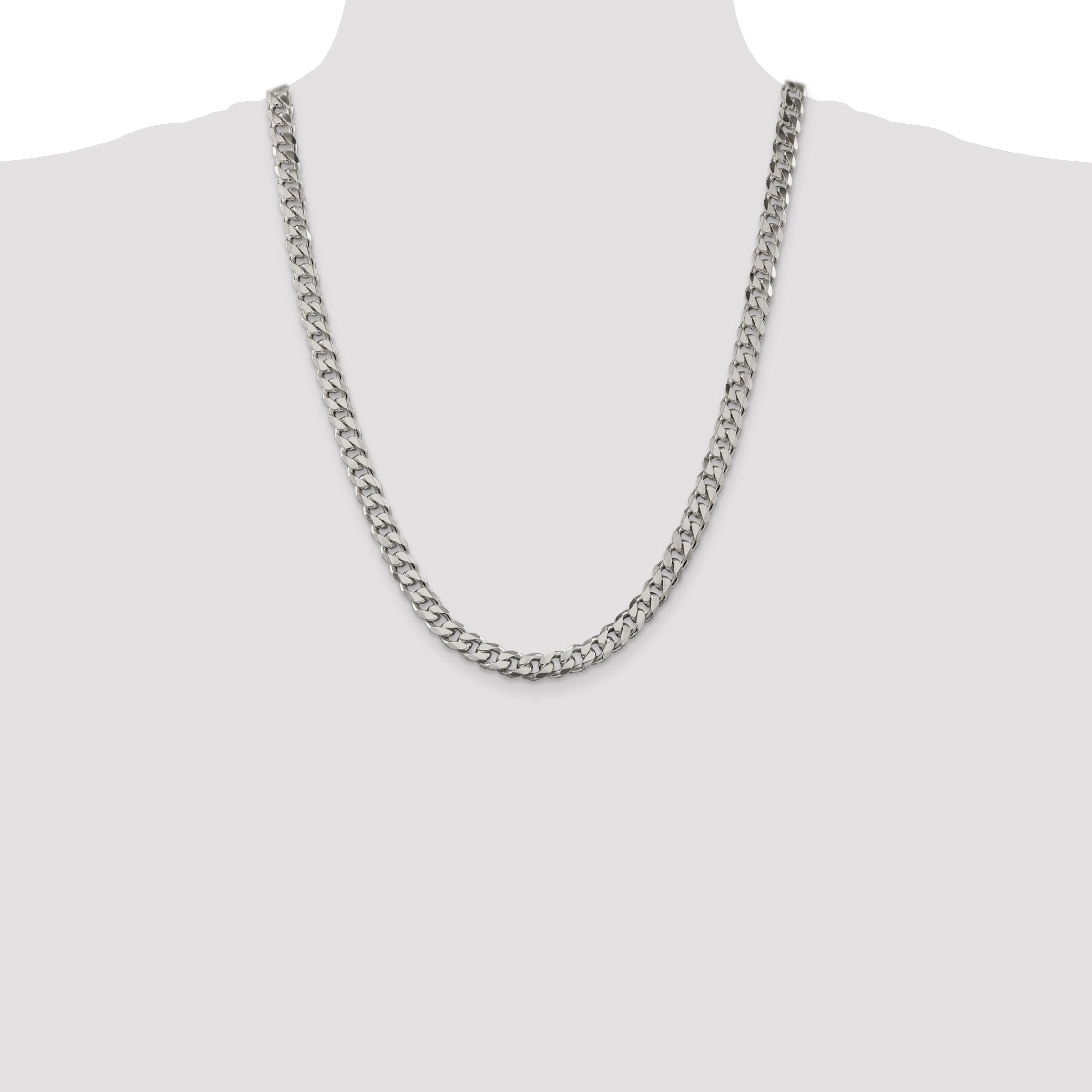 Sterling Silver 8.3mm Curb Chain