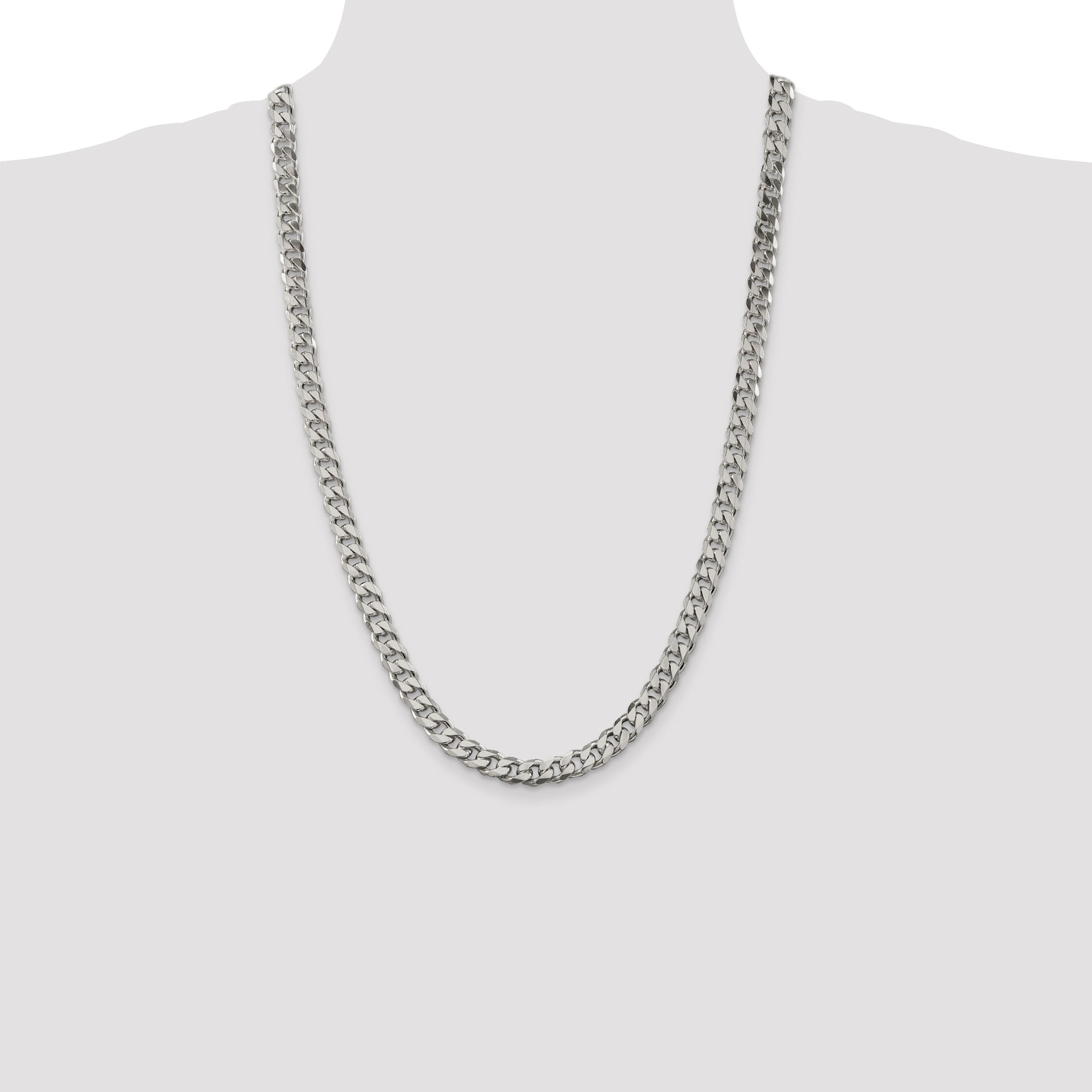 Sterling Silver 8.3mm Curb Chain