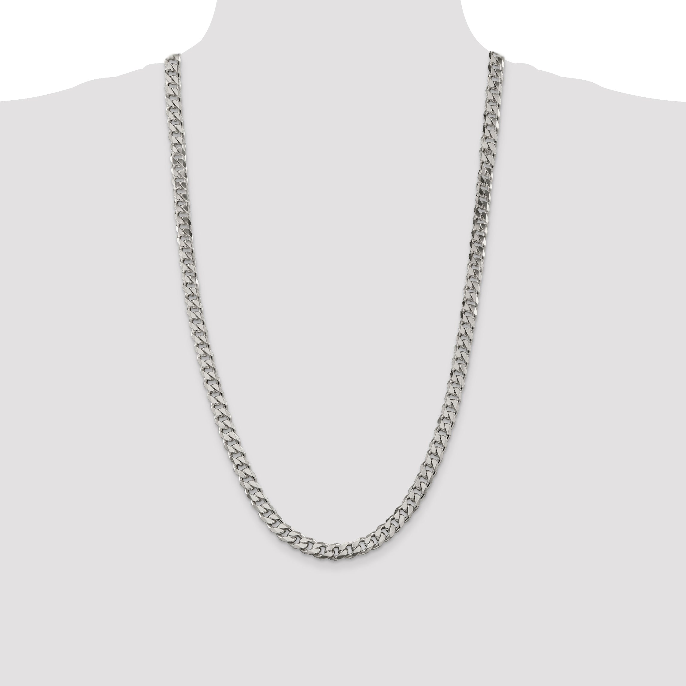 Sterling Silver 8.3mm Curb Chain