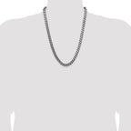 Sterling Silver Antiqued 8.3mm Curb Chain