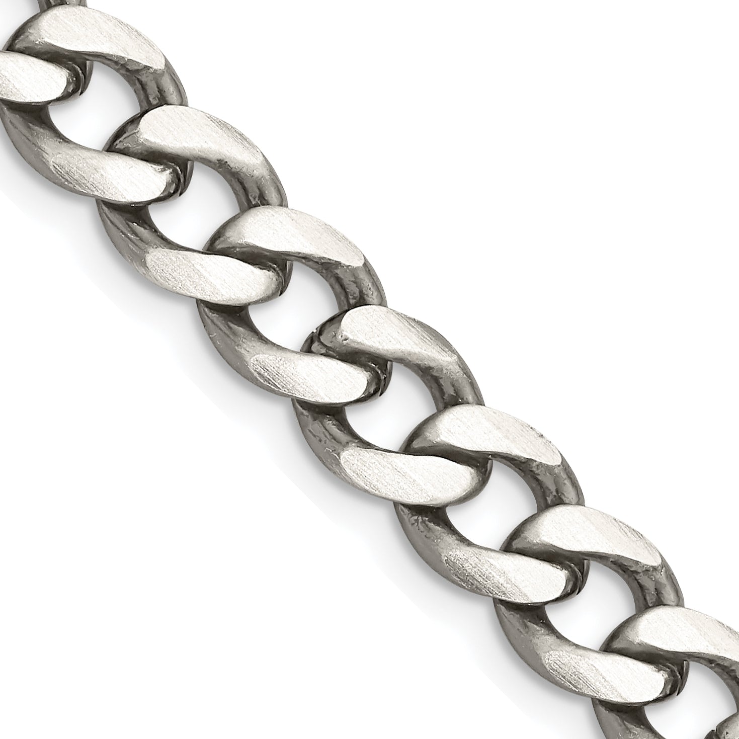 Sterling Silver Antiqued 8.3mm Curb Chain Secondary image