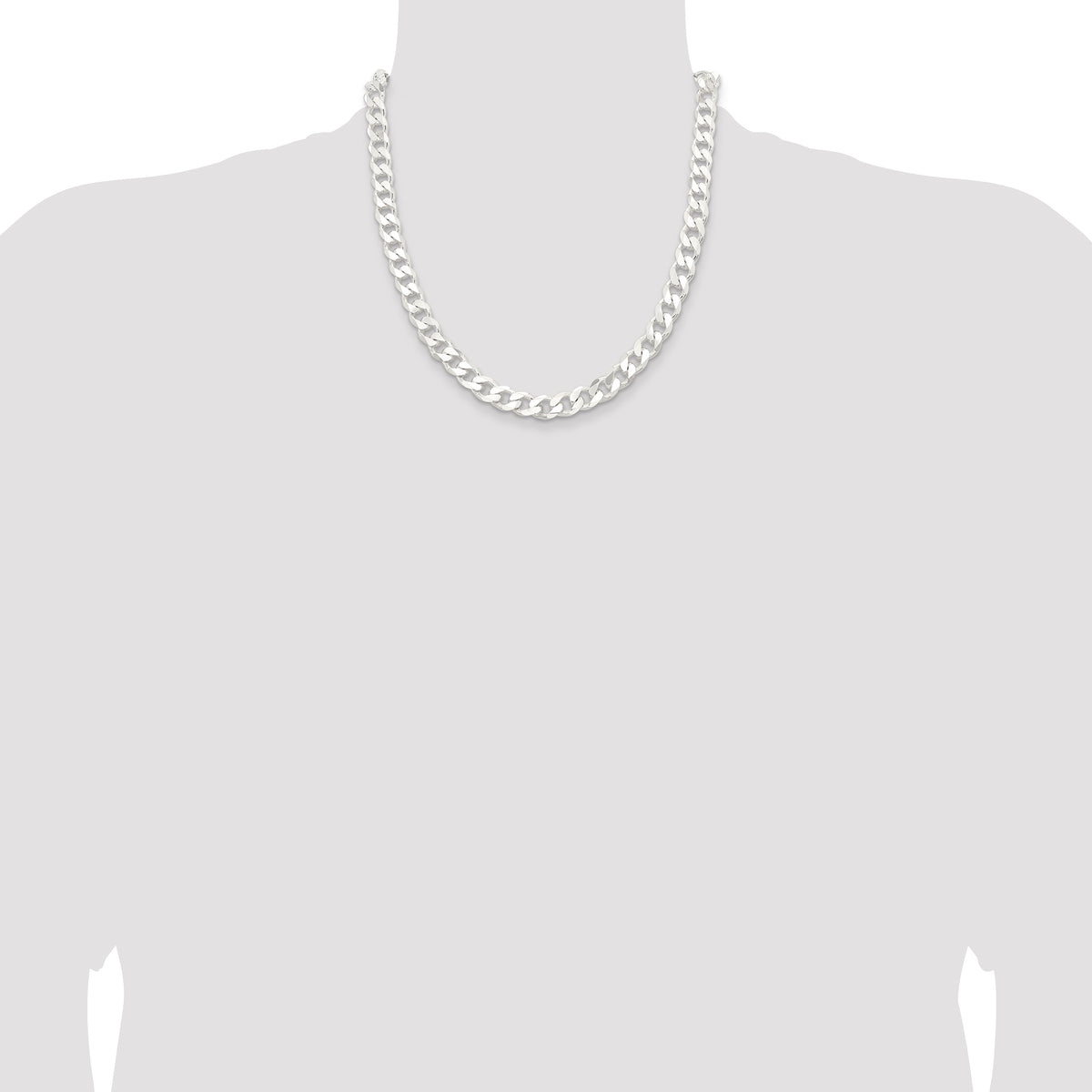 Sterling Silver 9.3mm Curb Chain