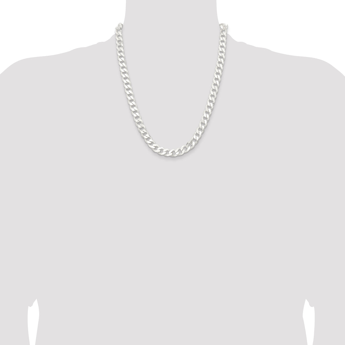 Sterling Silver 9.3mm Curb Chain
