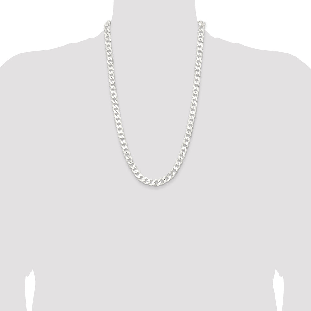 Sterling Silver 9.3mm Curb Chain