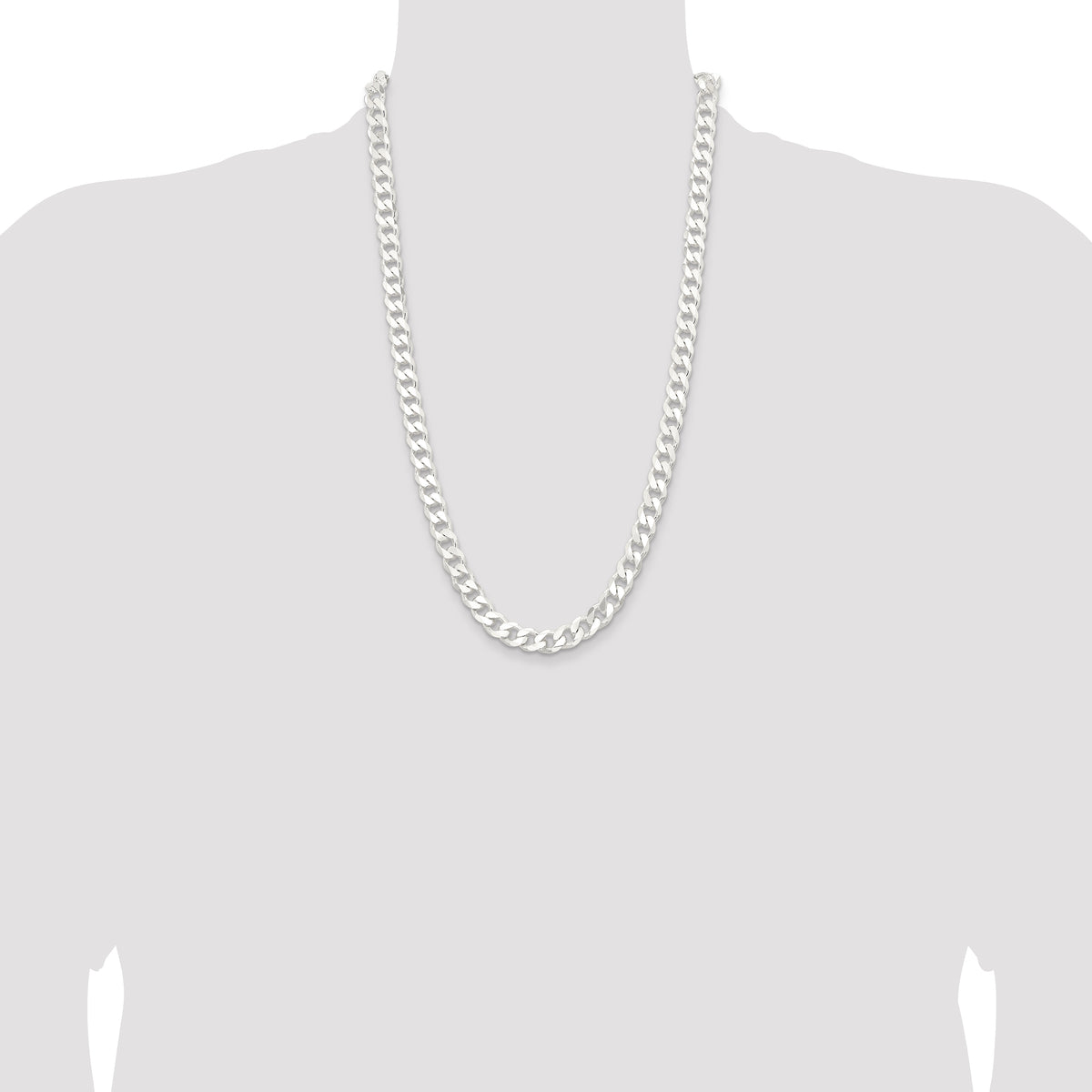 Sterling Silver 9.3mm Curb Chain
