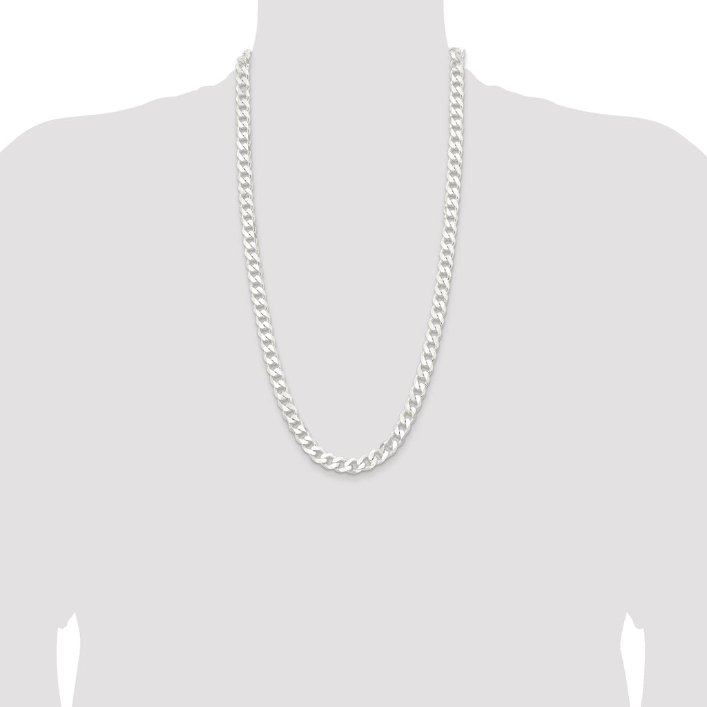 Sterling Silver 9.3mm Curb Chain