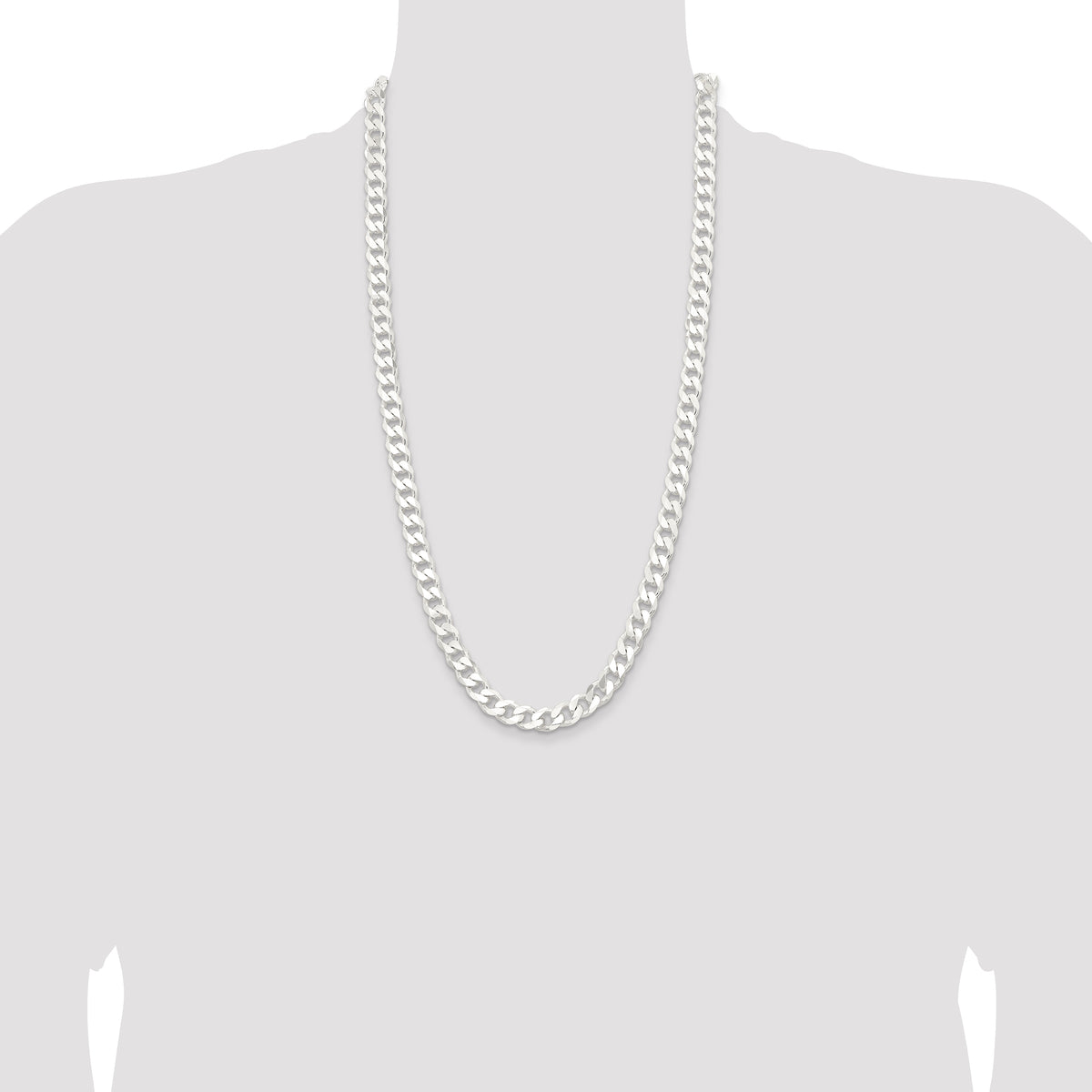 Sterling Silver 9.3mm Curb Chain