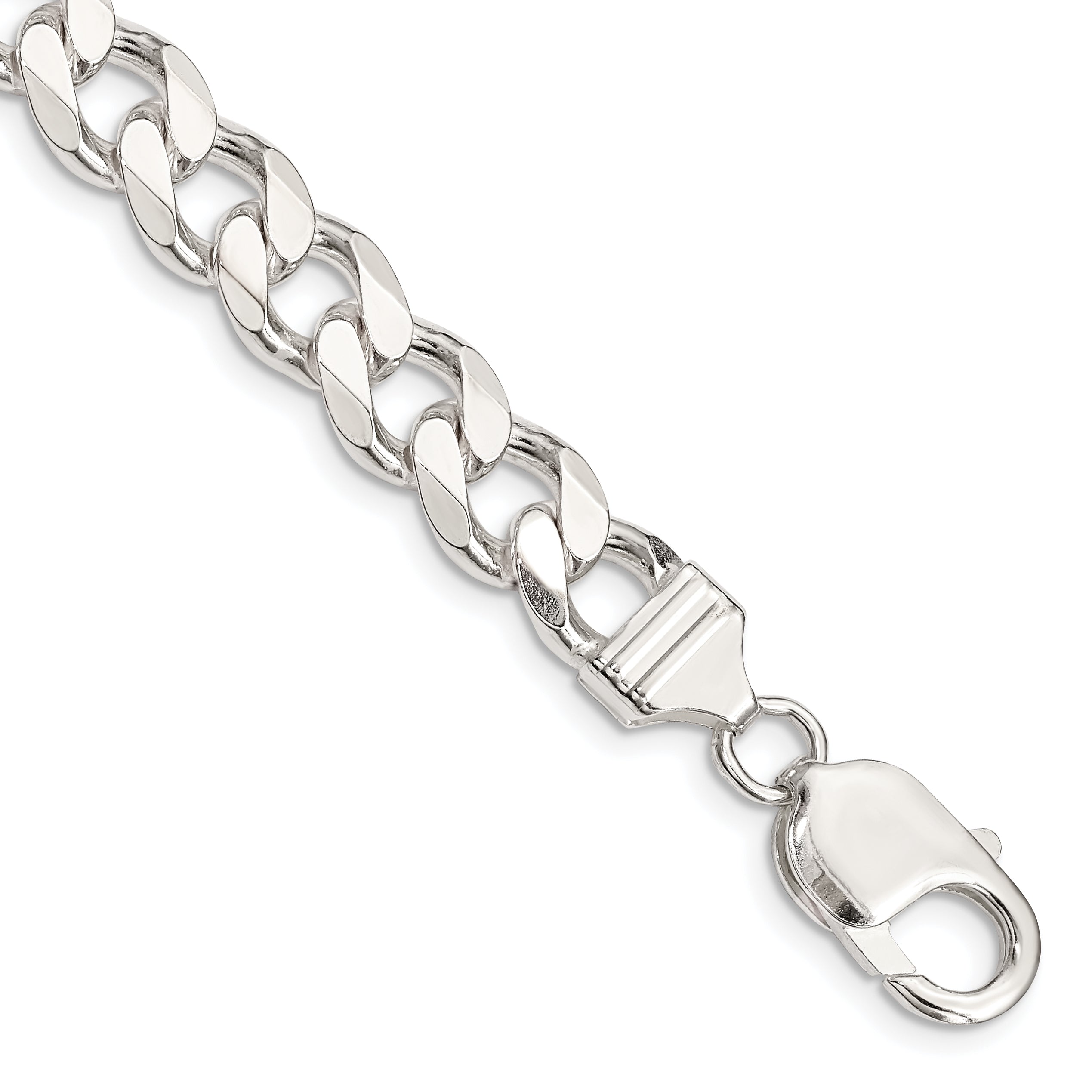 Sterling Silver Curb Chain Bracelet 9.3mm