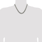 Sterling Silver Antiqued 9.3mm Curb Chain