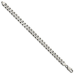 Sterling Silver Antiqued 9.3mm Curb Chain