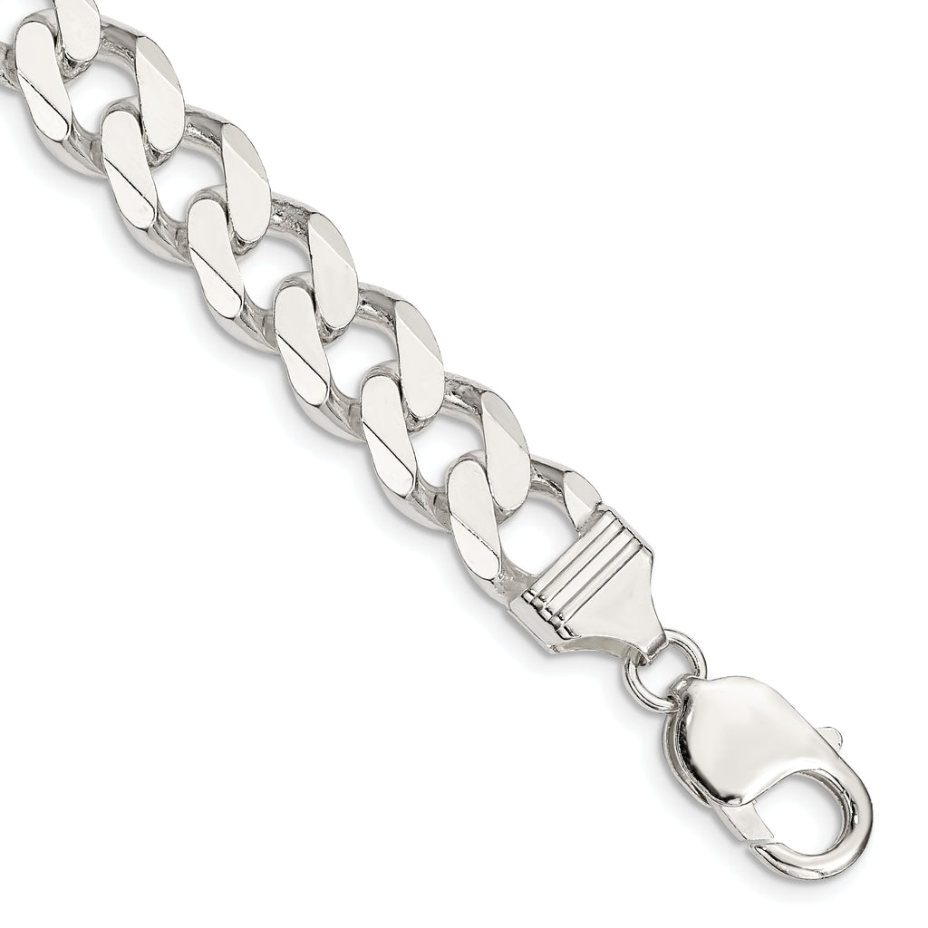 Sterling Silver Curb Chain Bracelet 11mm