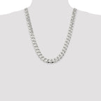 Sterling Silver Curb Chain Necklace 13mm