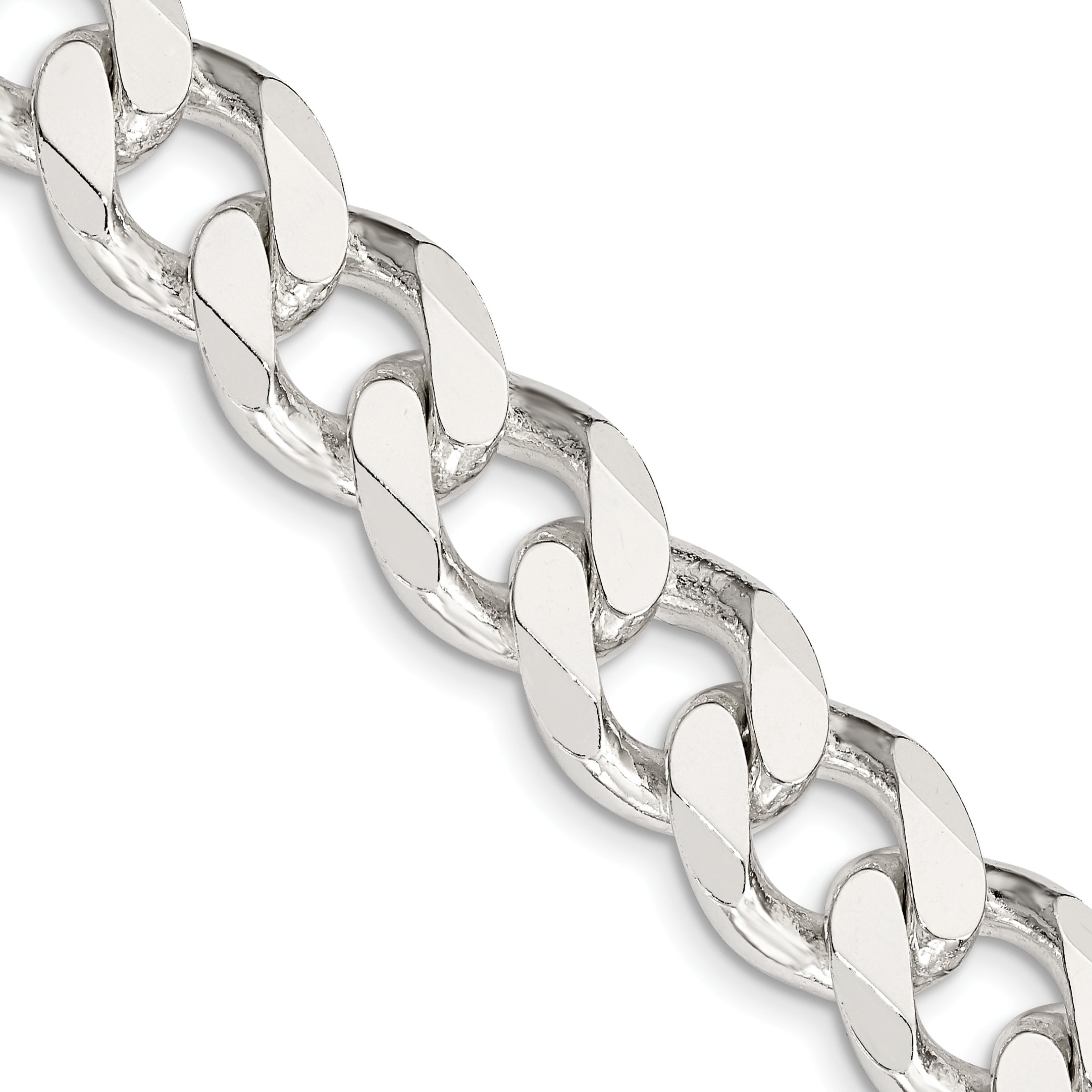 Sterling Silver Curb Chain Necklace 13mm Main image
