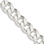 Sterling Silver Curb Chain Necklace 13mm