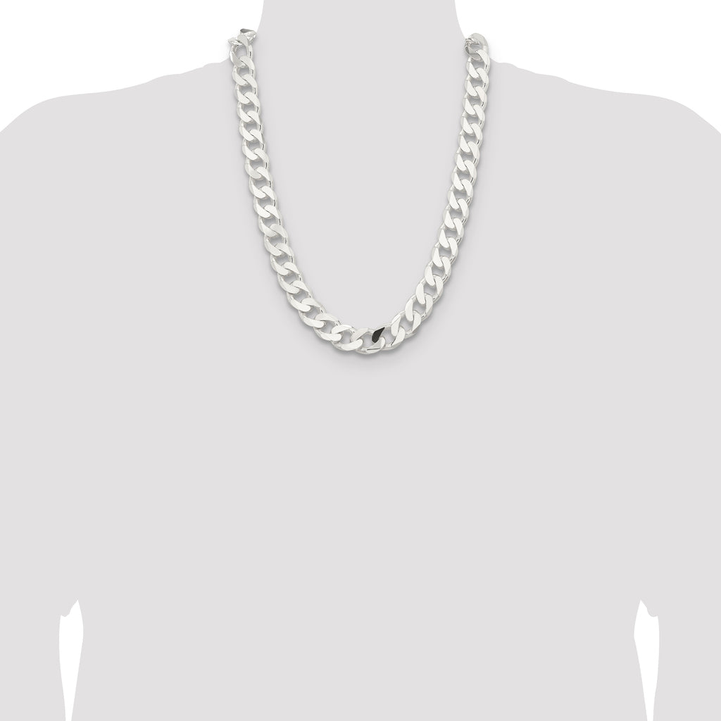 Sterling Silver 14.5mm Curb Chain