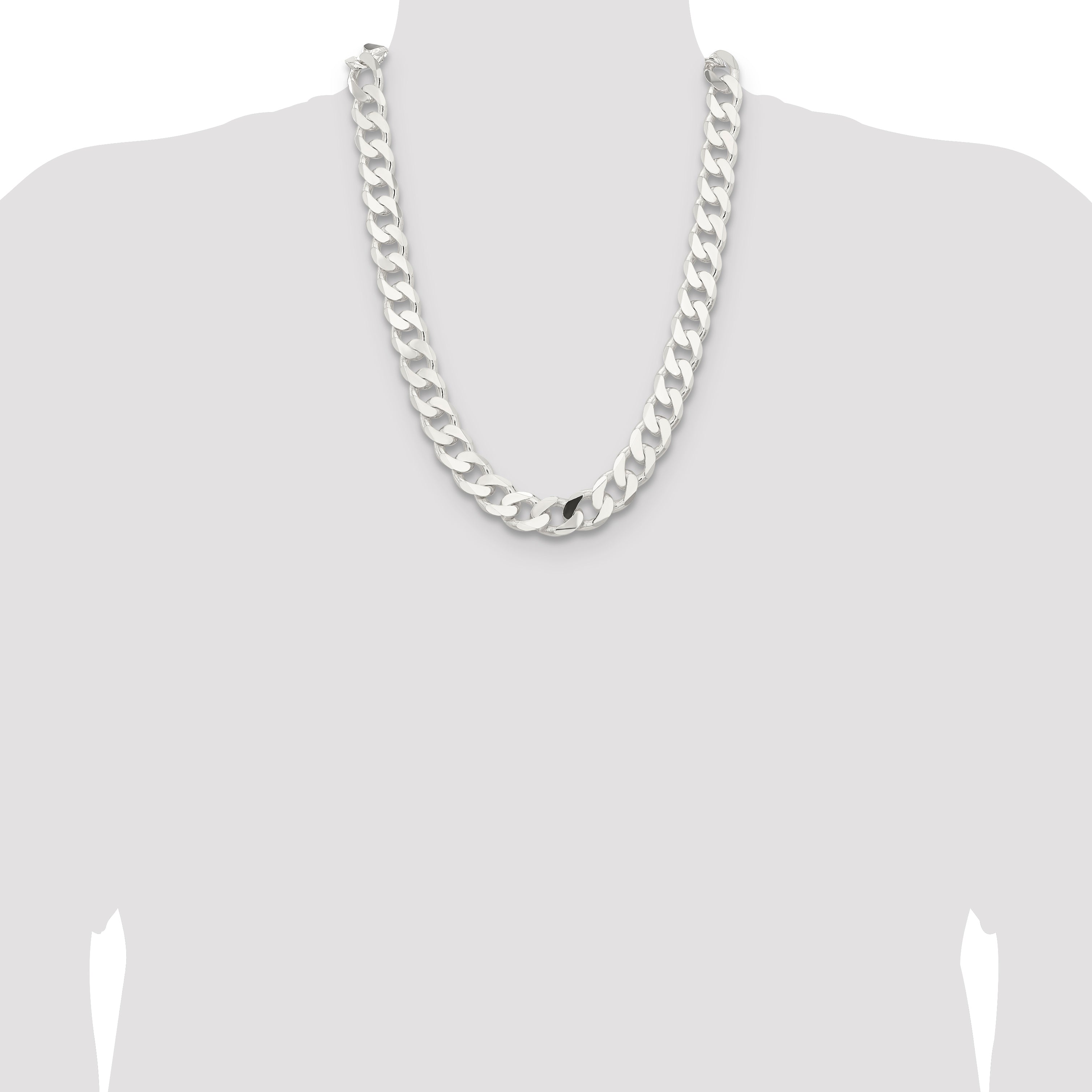 Sterling Silver 14.5mm Curb Chain