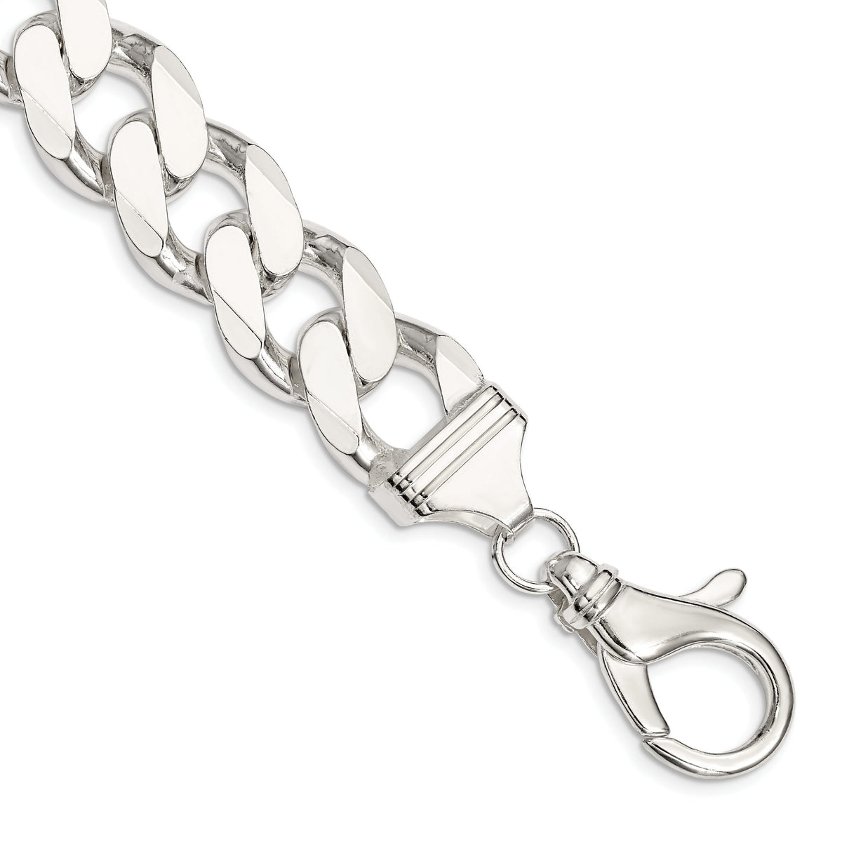 Curb Chain in Sterling Silver, 16.25mm - Sophia Jewelers Main image