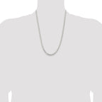 Sterling Silver 4.5mm Concave Beveled Curb Chain