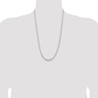 Sterling Silver 4.5mm Concave Beveled Curb Chain