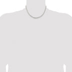 Sterling Silver Rhodium-plated 4.5mm Concave Beveled Curb Chain