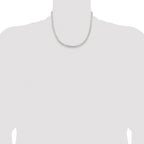 Sterling Silver Rhodium-plated 4.5mm Concave Beveled Curb Chain