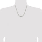 Sterling Silver Rhodium-plated 4.5mm Concave Beveled Curb Chain