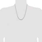 Sterling Silver Rhodium-plated 4.5mm Concave Beveled Curb Chain