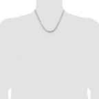 Sterling Silver Rhodium-plated 5.65mm Concave Beveled Curb Chain