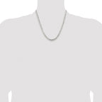 Sterling Silver Rhodium-plated 5.65mm Concave Beveled Curb Chain