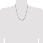 Sterling Silver Rhodium-plated 5.65mm Concave Beveled Curb Chain