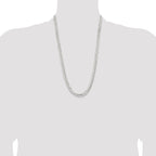 Sterling Silver 6.75mm Concave Beveled Curb Chain