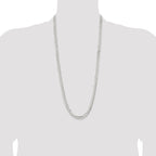 Sterling Silver 6.75mm Concave Beveled Curb Chain
