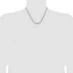 Sterling Silver Rhodium-plated 6.75mm Concave Beveled Curb Chain